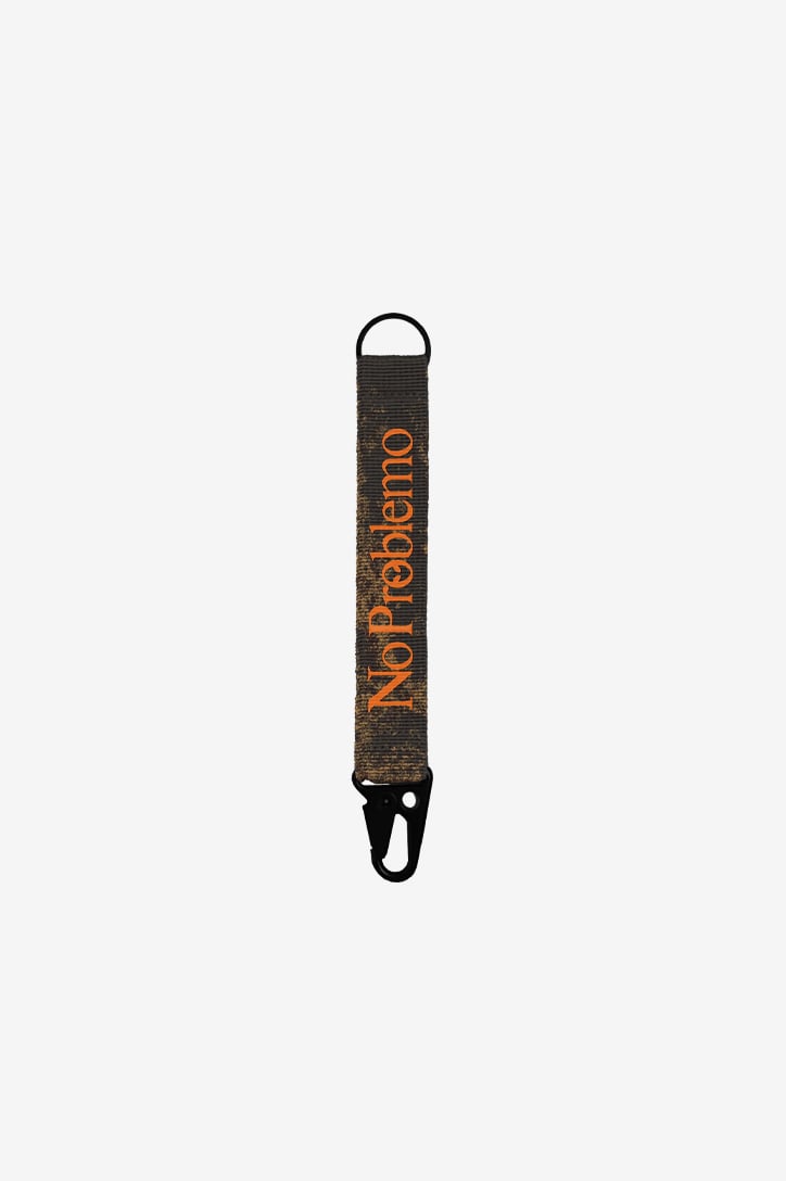 No Problemo carabiner keychain camo