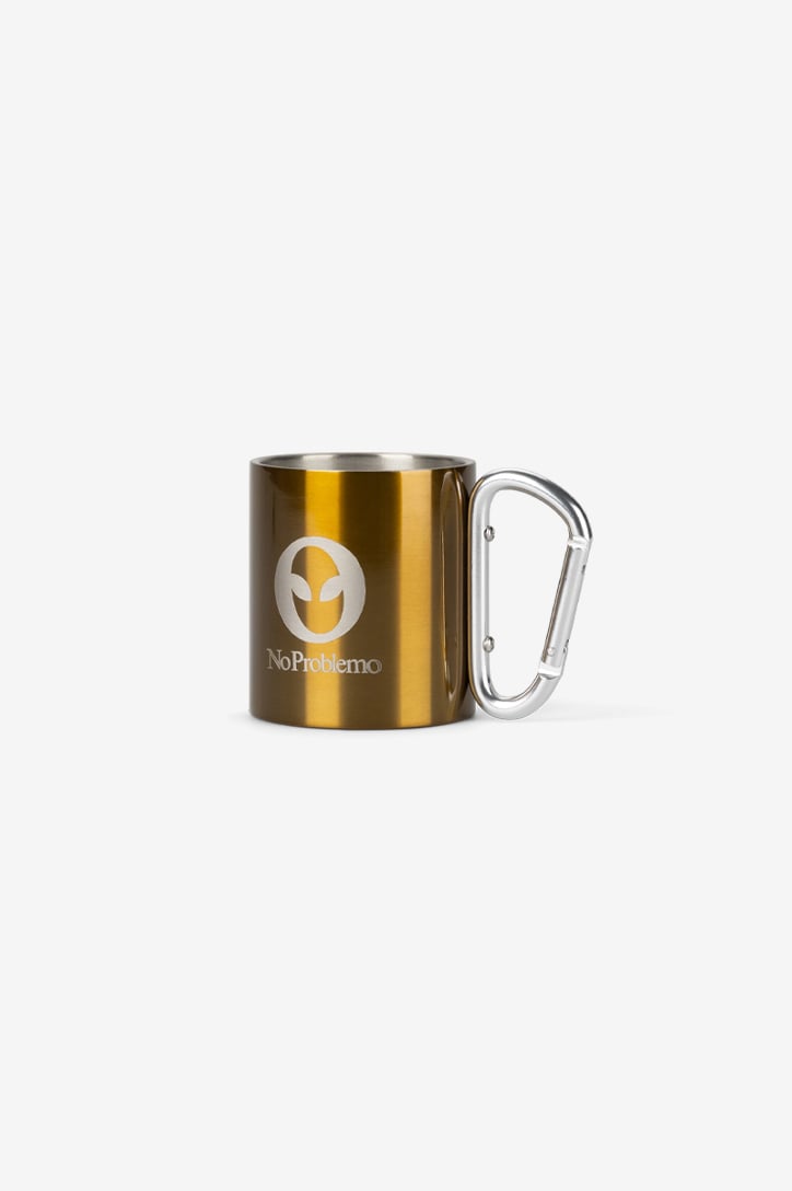 No Problemo carabiner mug khaki