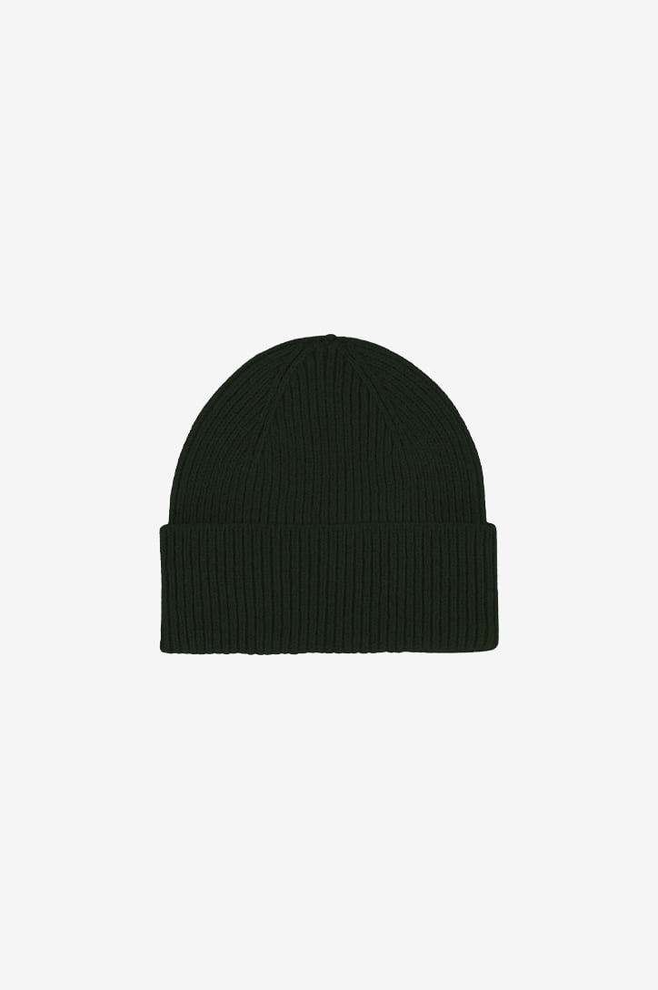 merino wool beanie hunter green