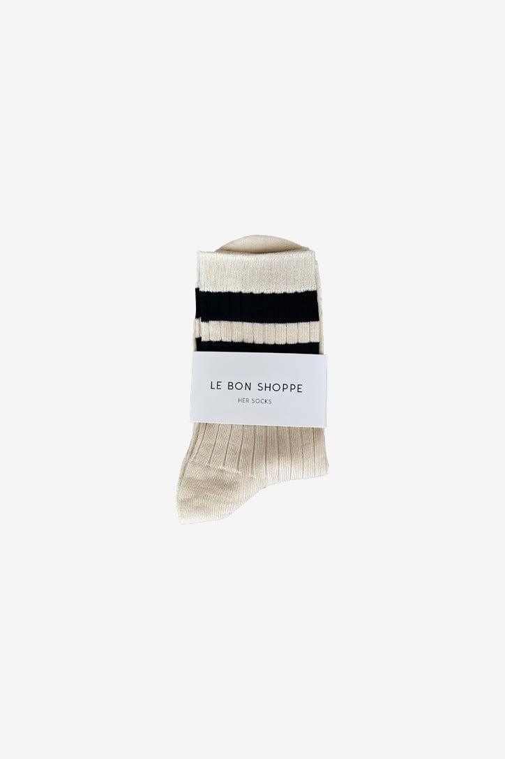 Le Bon Shoppe her socks varsity cream/black