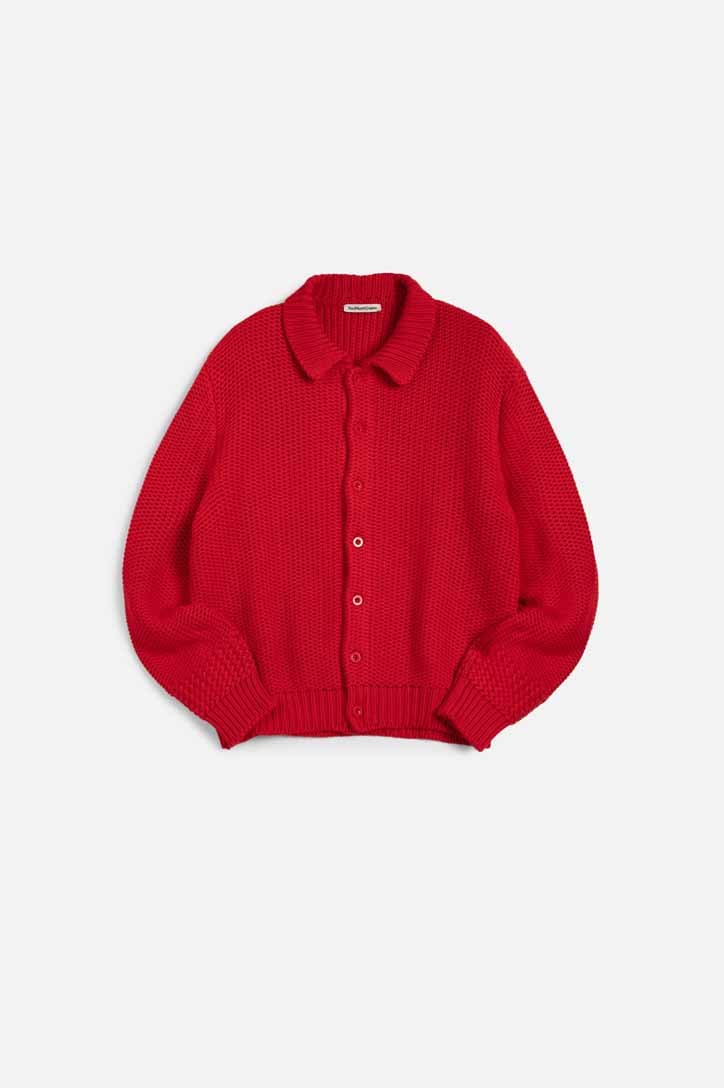 YMC Rat pack cardigan red