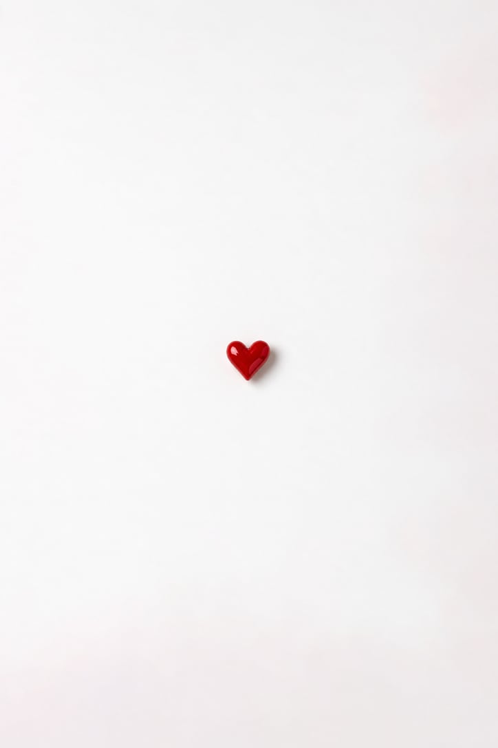 Triangle I love you pin badge